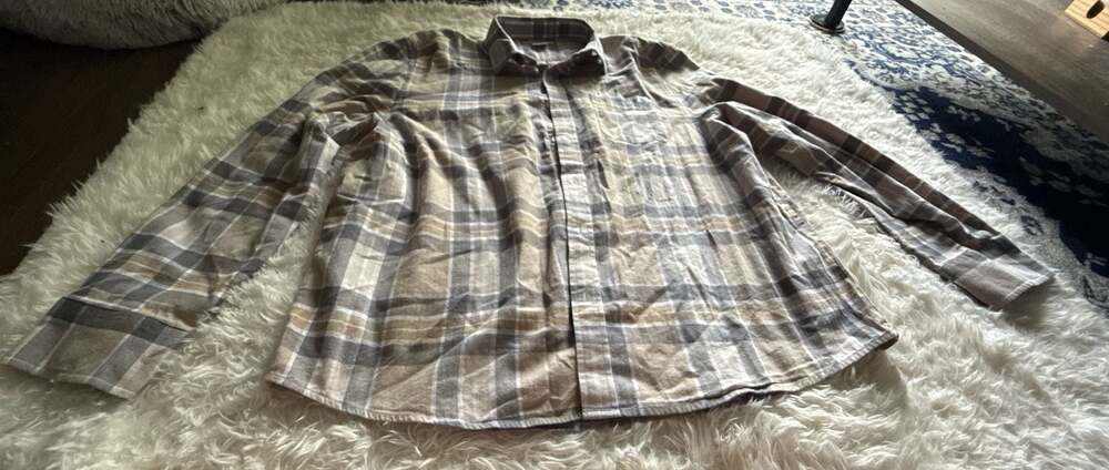 Southern Proper Men's Long Sleeve Button-Down Plaid Flannel Shirt‎